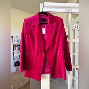 NWT: Pink Velvet Blazer Banana Republic